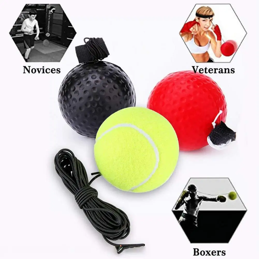 3 pcs per set durable safety speed response improve training reflex ball Muay Thai decompression boxing speedball with headband