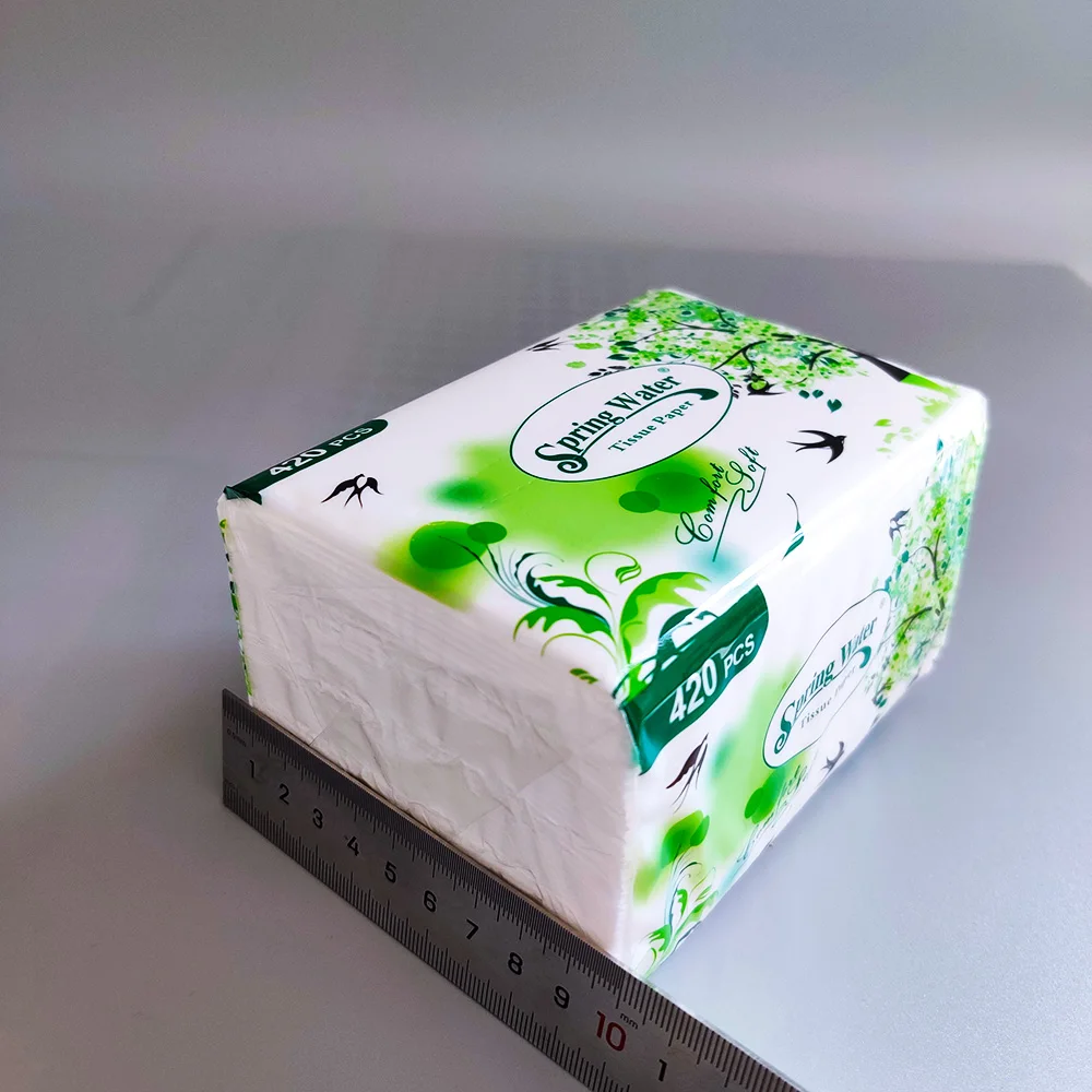 Factory direct wholesale 100% virgin wood pulp facial tissue 2ply 3ply soft pack  facial tissue paper