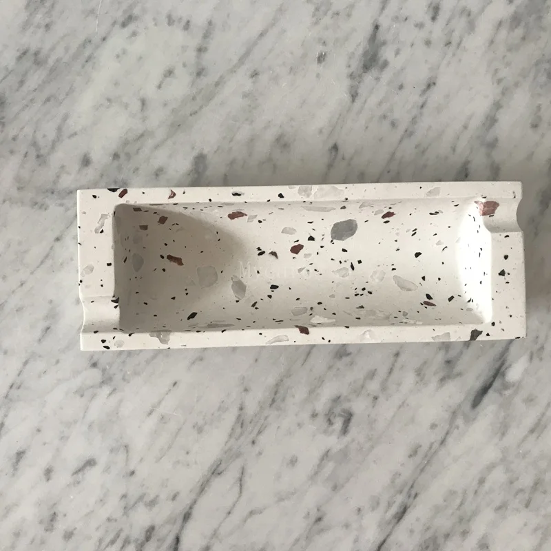 Nordic  Rectangle Terrazzo Strip Ashtray & Catchall Tray