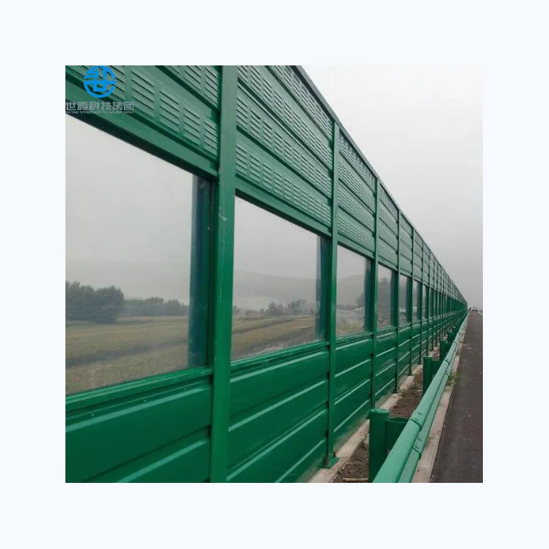 Highway Sound Barrier Roadway Use Traffic Road Noise Barrier PMMA Transparent Noise Barrier Metal Material Sound Proof Wall