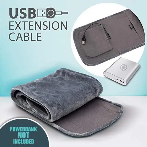 Шарф из полиэстера и флиса с подогревом USB сохраняет