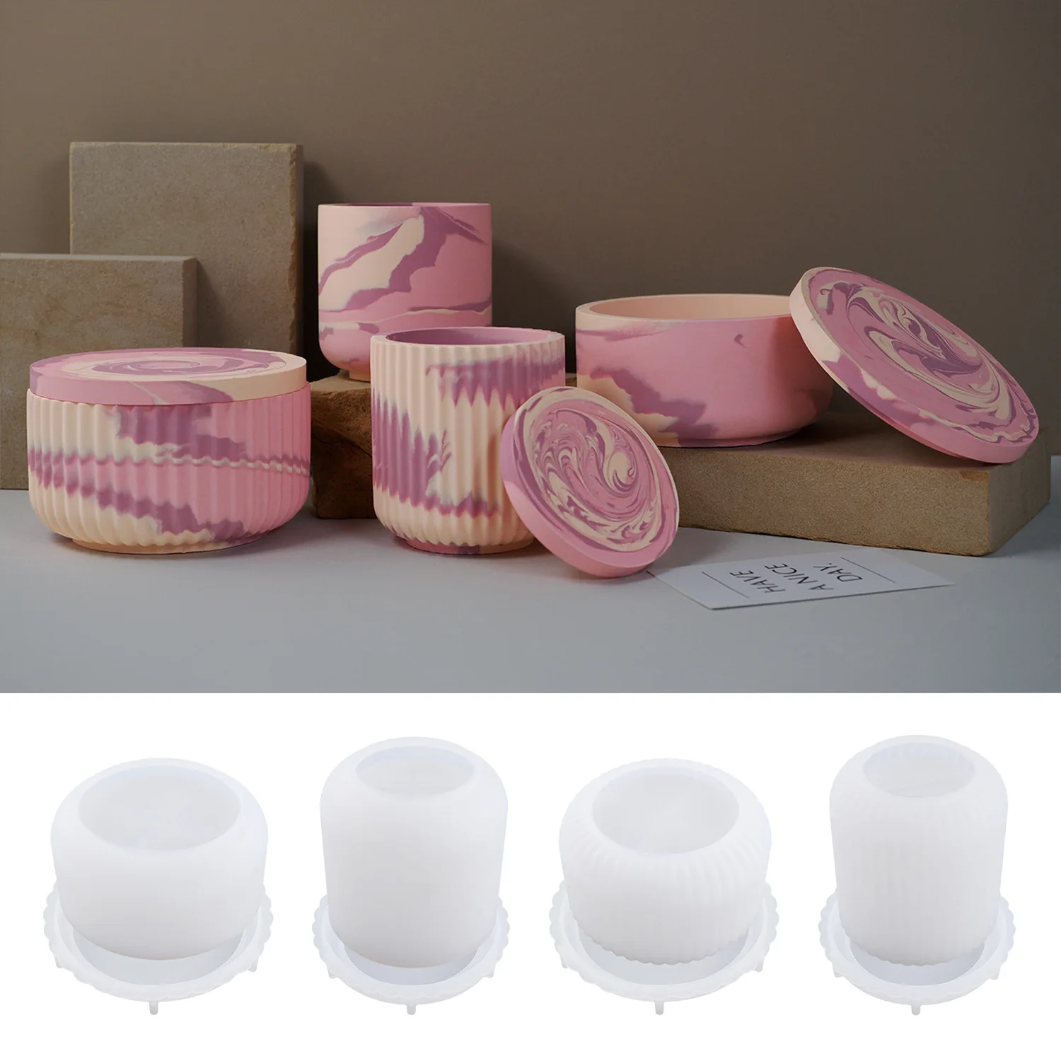 Homemade Candles Silicone Mold Wholesale DIY Candle Resin Mold  DIY Candle Making Mold