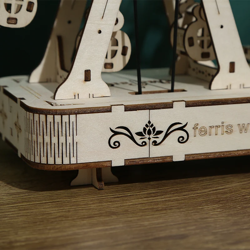 Wooden Handicraft Toys Assembly Wood ferris wheel 3D assembled set