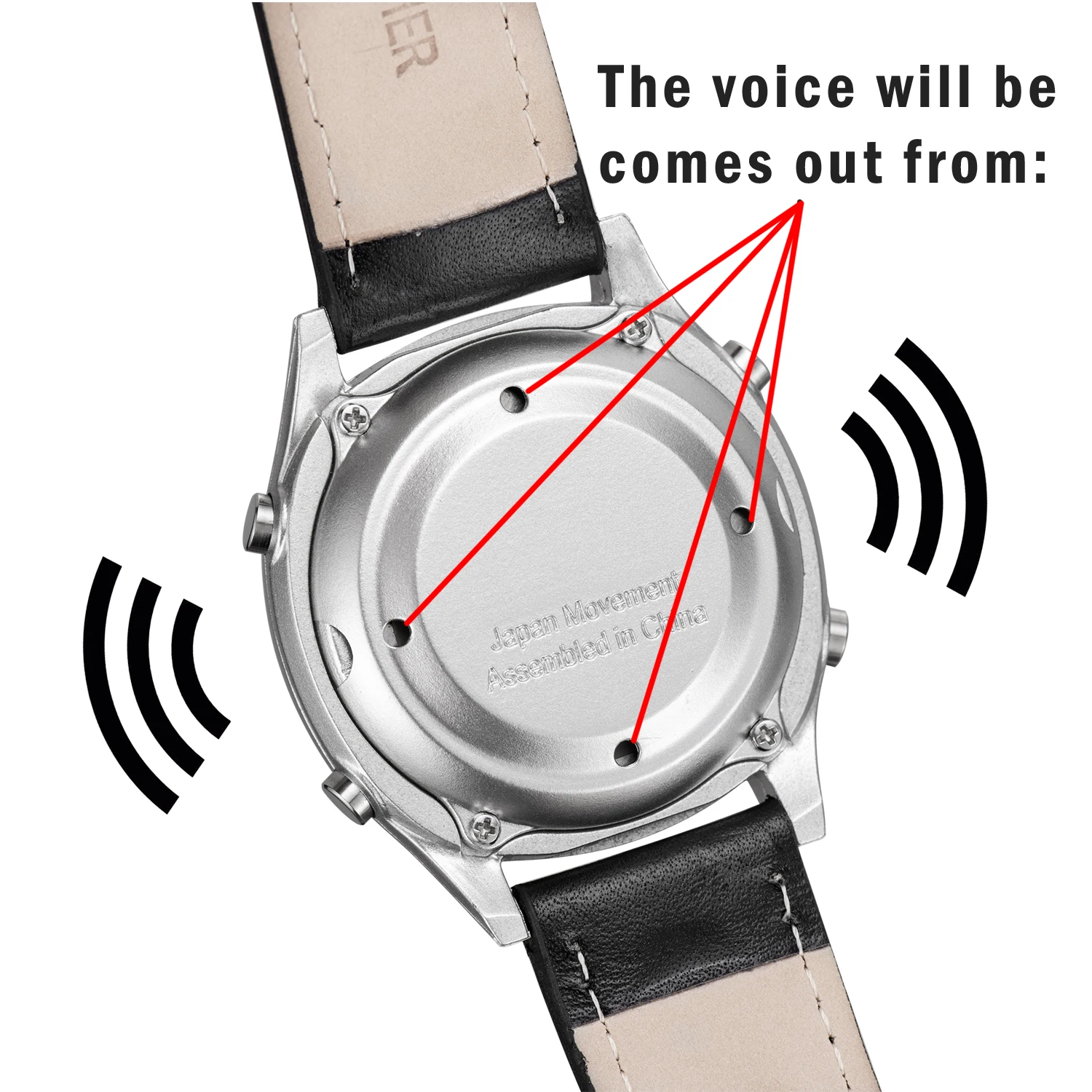 Hearkent  UK or US Atomic Talking Watch for blind or elder people  loud and clear man voice talking watch for women lady kids