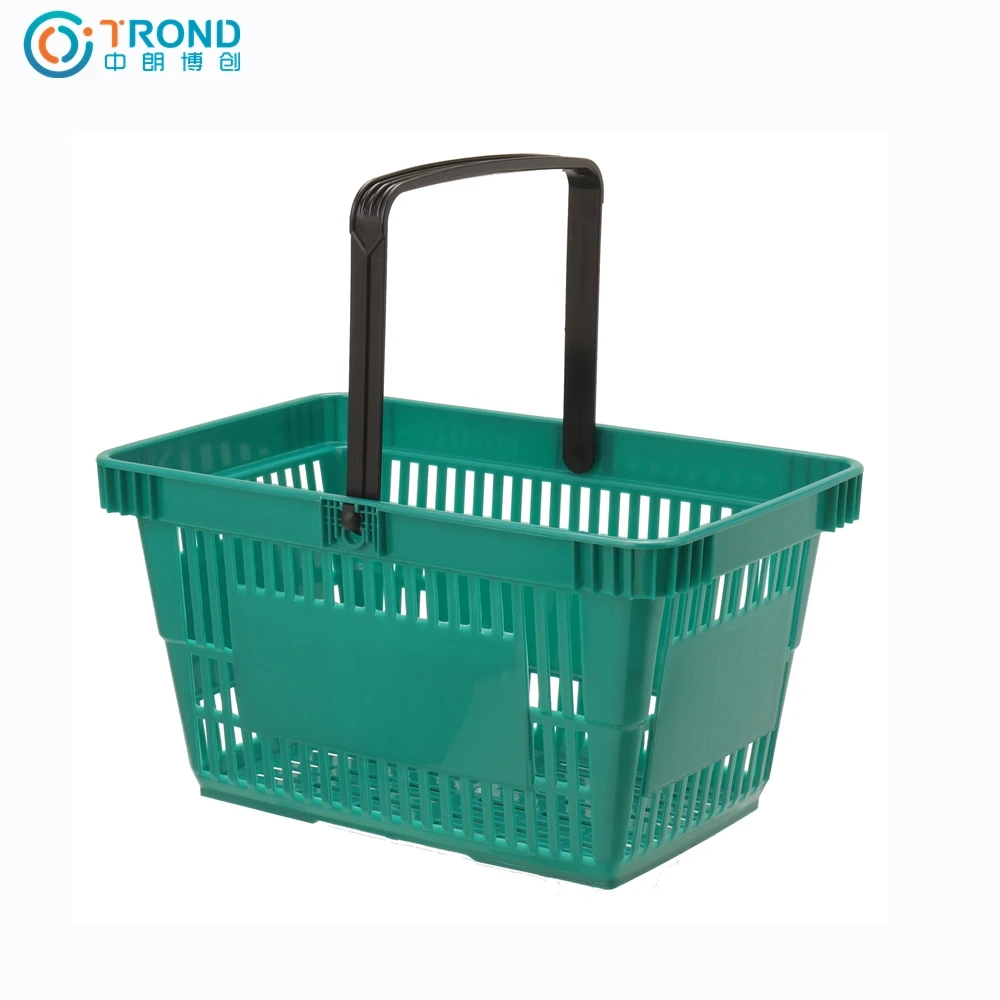 Оптовая продажа пластиковых корзин для супермаркетов Cstore Розничная складная корзина покупок с