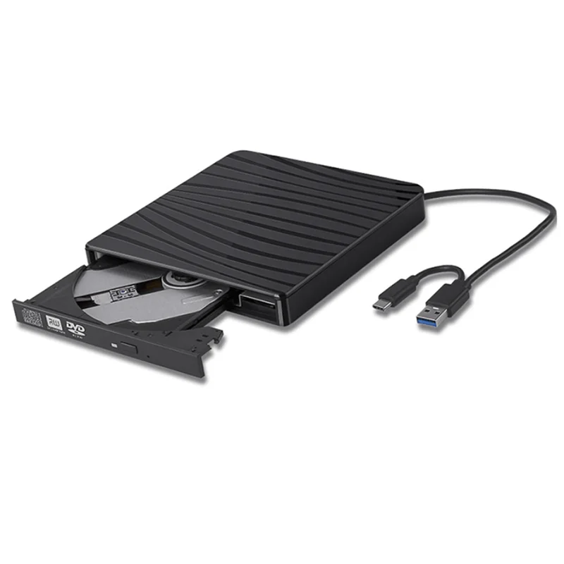 Портативная высокоскоростная USB-C & USB 3 0 компакт-дисков (CD/DVD читатель писатель внешний Дисковод DVD для портативных ПК настольных компьютеров