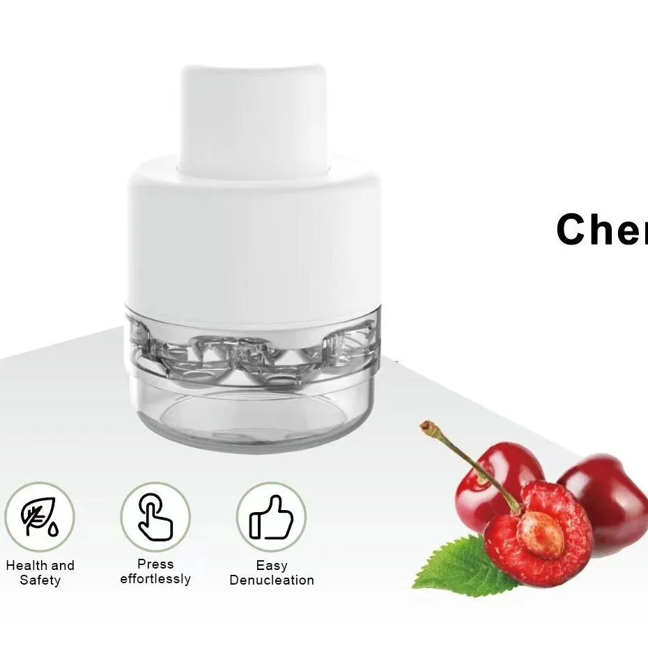 Portable 7-in-1 Multi-Function Cherry Pitter Tool Easy Use Fruit & Vegetable Stoner Seed Remover for Cherries Fashionable Design