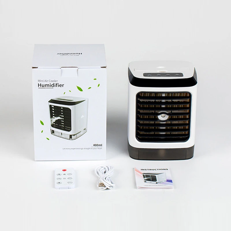 Портативный мини-вентилятор для кондиционера, кулер для индивидуального пространства с USB, быстрое и простое в использовании охлаждение, увлажнитель воздуха для дома