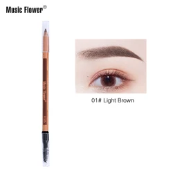 Music Flower 12pc Kit Durable Cosmetic With Brush Art 6 Colors Waterproof Longlasting Wooden Hard Formulate Eyebrow Pencil