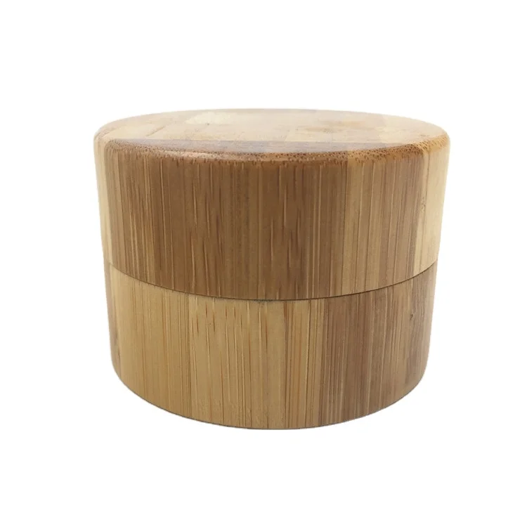 Экологичная косметическая упаковка 50 г бамбуковая банка для крема с деревянной крышкой