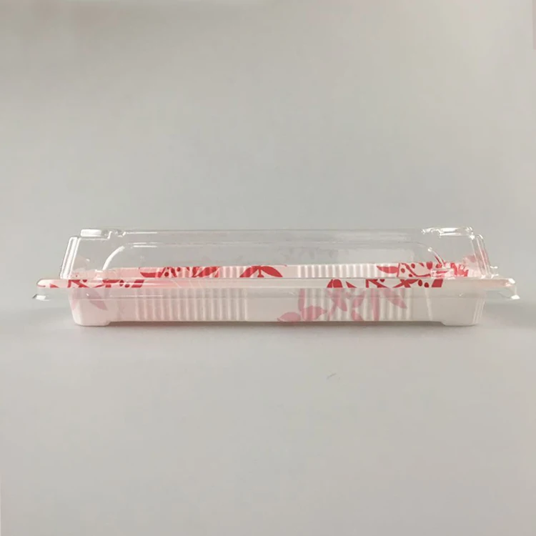 SM1-1102Clover Wholesale Plastic Sushi Takeaway Plasti To Go Food Containers Box With Clear Pet Lid