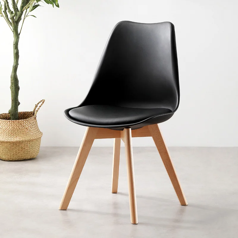 Leisure series Plastic Chair with Pp seat & wood legs