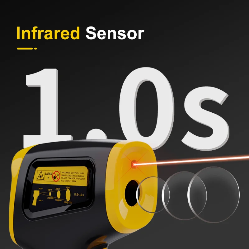 IR Laser Thermometer Digital Non Contact Temperature Gun BBQ Industrial Thermometer Infrared Pyrometer Thermometers For Industry