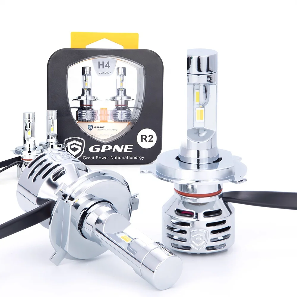GPNE Factory directly sell R2 yellow and white beam csp H1 H7 h11 h13 led headlights h4 9005 car led headlight bulbs