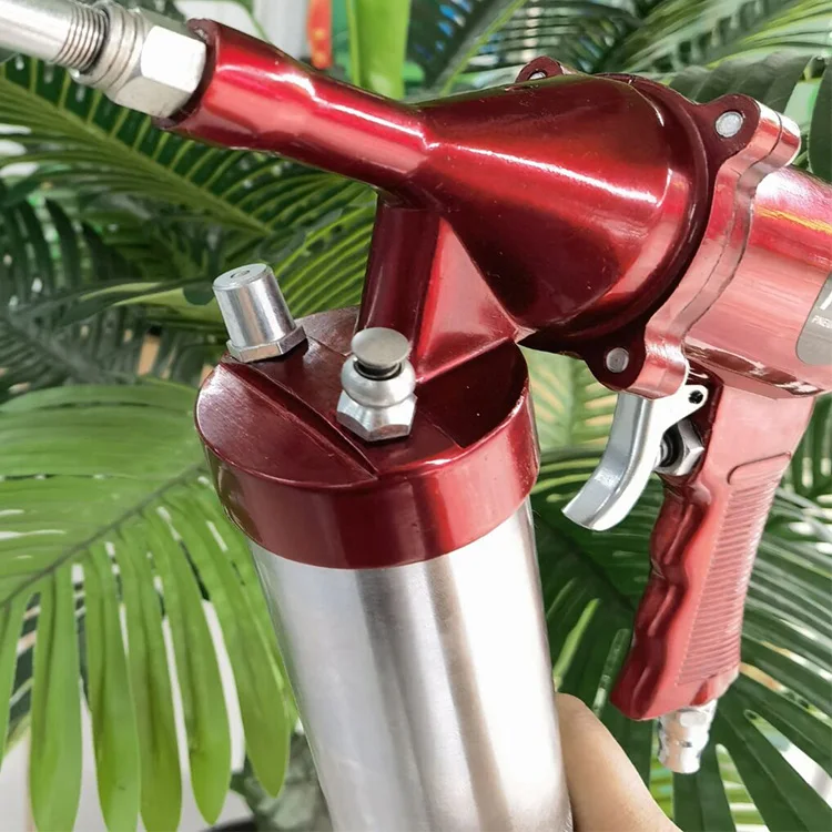 Pneumatic Air Grease Gun 1/4 Inch Air Intake Grease Gun With Oil Drum Capacity 400cc