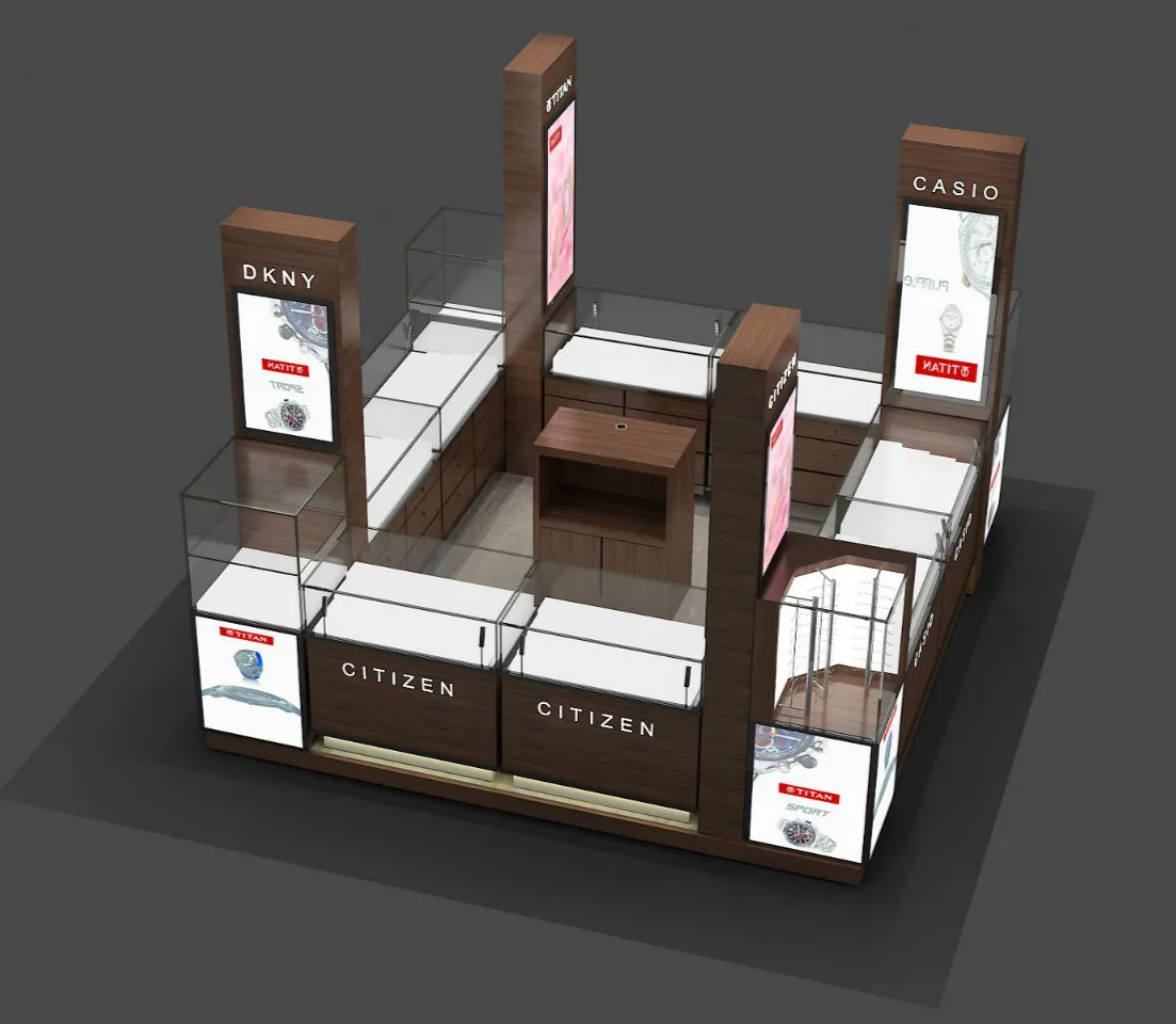 Лидер продаж дисплей для часов киоск шкаф стеклянный