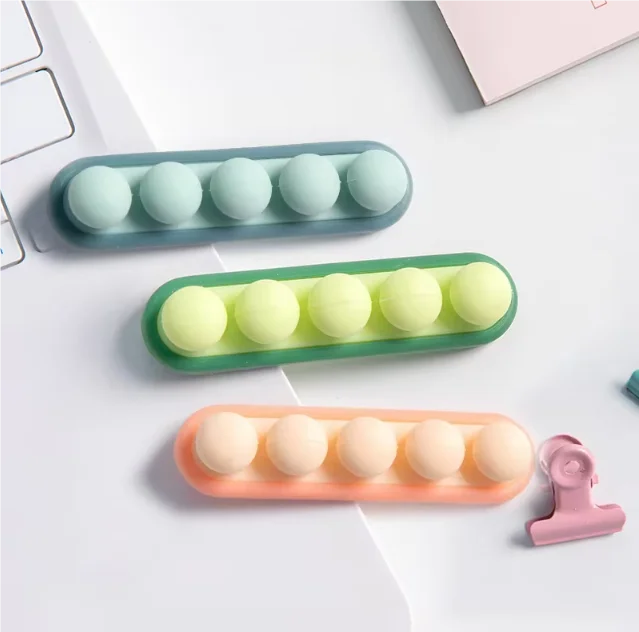 1 Pcs Desktop cable organizer storage data cable charging cable headset fixed buckle desk storage