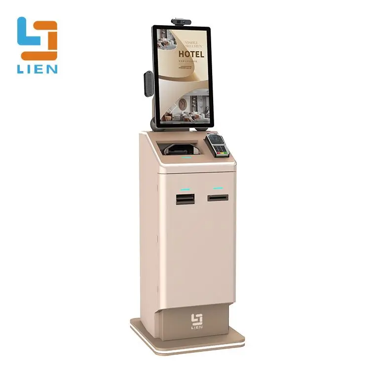 Сканер для паспорта отеля RFID киоск самостоятельной проверки QR Pay платежный аппарат кредитной карты оплаты наличных
