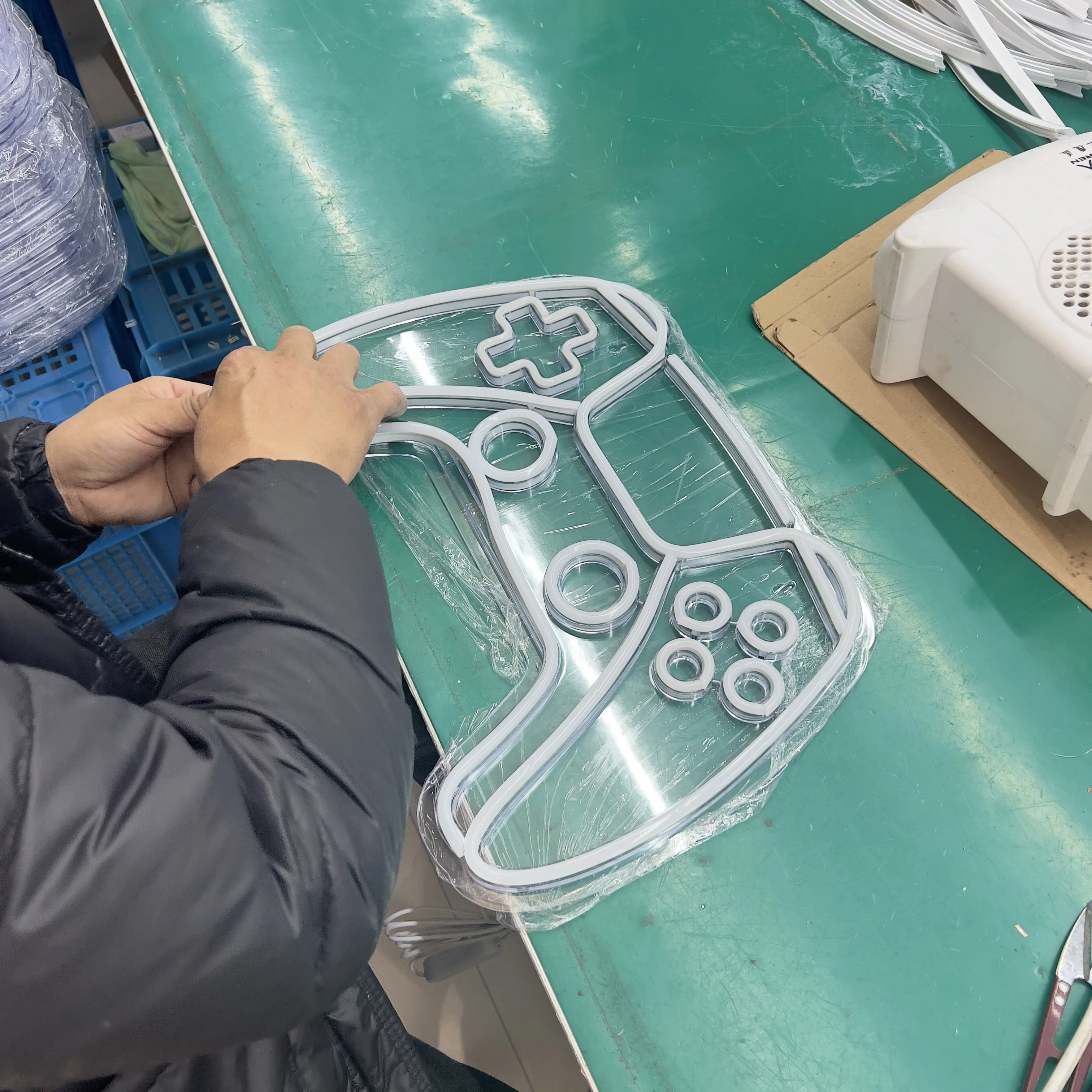 Acrylic Transparent Neon Sign Background Board LED Neon Sign Light Good Vibes Drop shipping Neon Light Sign Letters