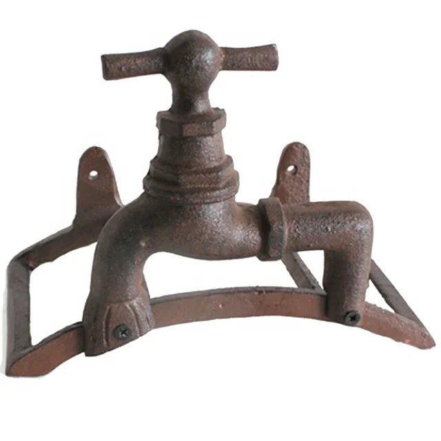 Garden decoration cast iron hose holder Antique Wall Decorations Newly Cast Iron Hose Hold Wall Mounted Hose Holder