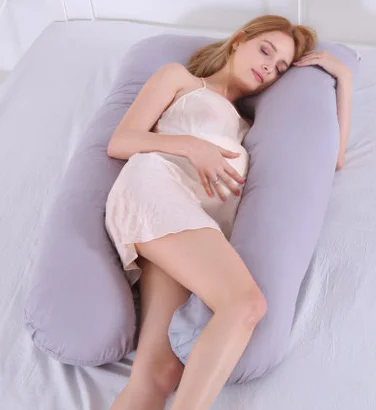 Super Soft Maternity Pillow Pregnancy Nontoxic Multifunction Body Pillow Knit Cotton Cover U Shaped Pregnancy Pillow for Women