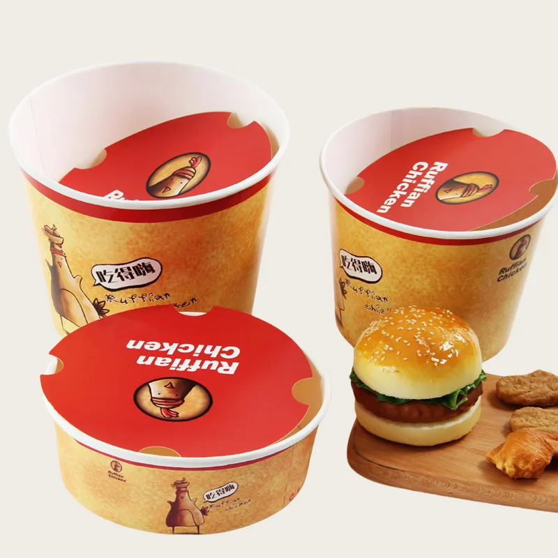 Custom Hamburger Box Disposable Corrugated Fried Chicken Snack Chicken Food Packaging Paper Box Thickened Packaging Box