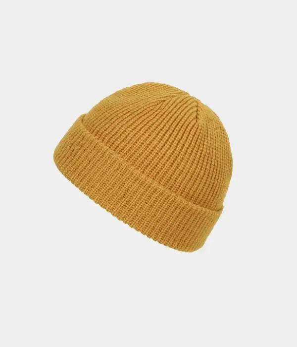 Fisherman Knitted Customize Unisex Merino Wool Beanie Hat With Custom Logo