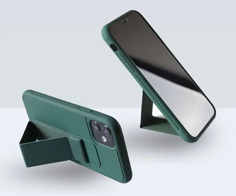 PU leather candy color magnetic Phone Case For Iphone 13 12 11 Pro Max  hand wrist strap stand holder back cover  phone case