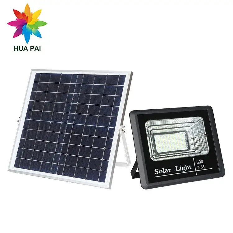 
HUAPAI Hot Sale Product Outdoor Waterproof Ip65 60w 100w 200w 300w Led Solar Flood Light 