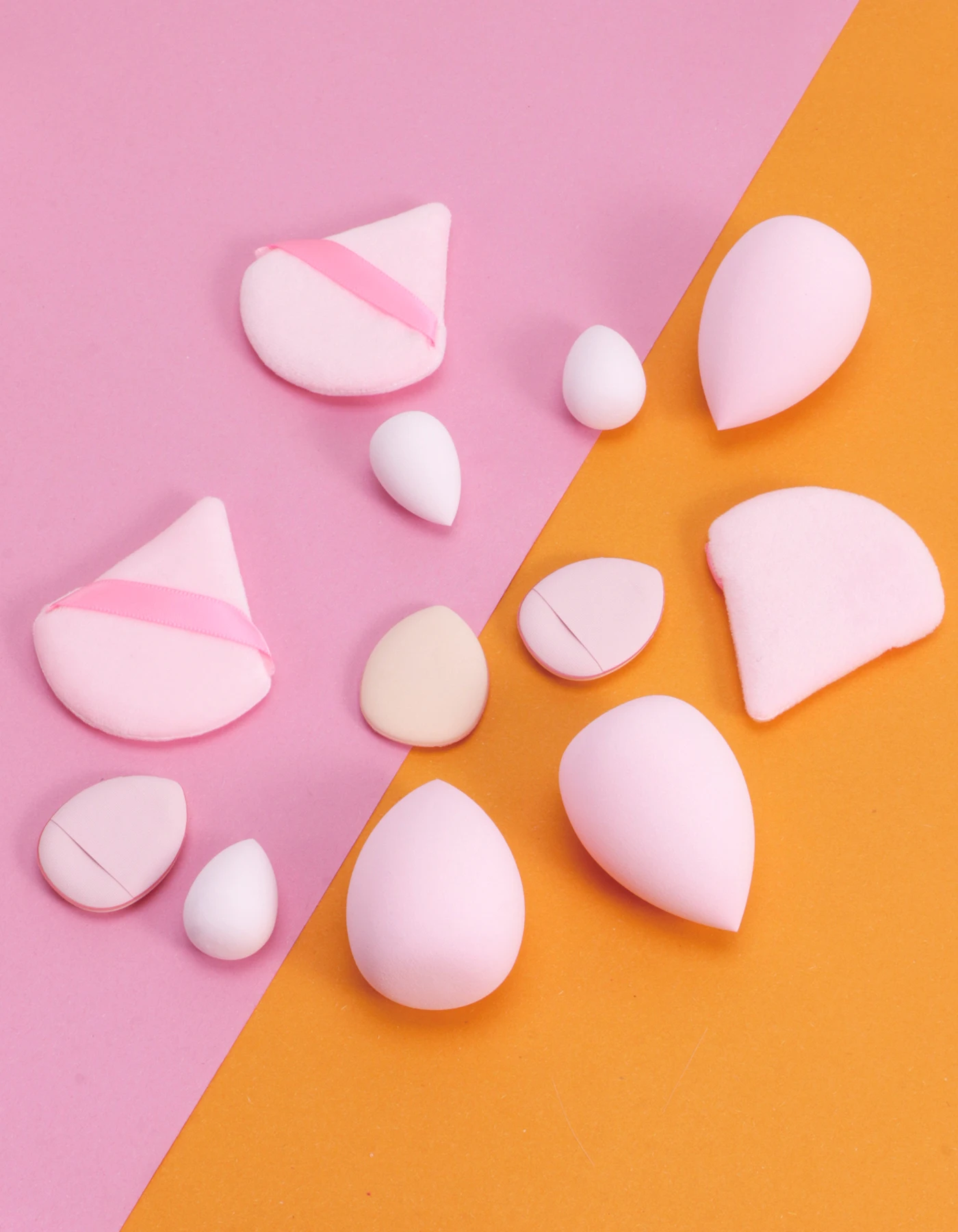 Wholesale Custom Design 12pcs Set Teardrop Shape Latex Free Foundation Applicator Sponges Beauty Makeup Pads-Cosmetic Puffs