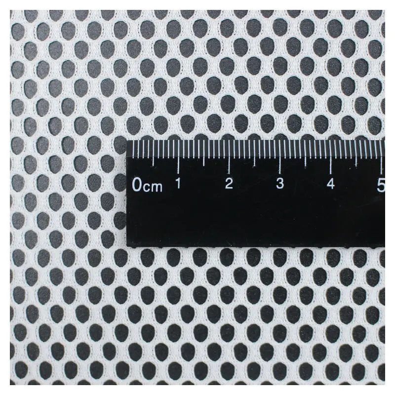 Proffesion Fine Holes Warp Knitted White 100% Polyester Net Mesh Fabric For Shoes