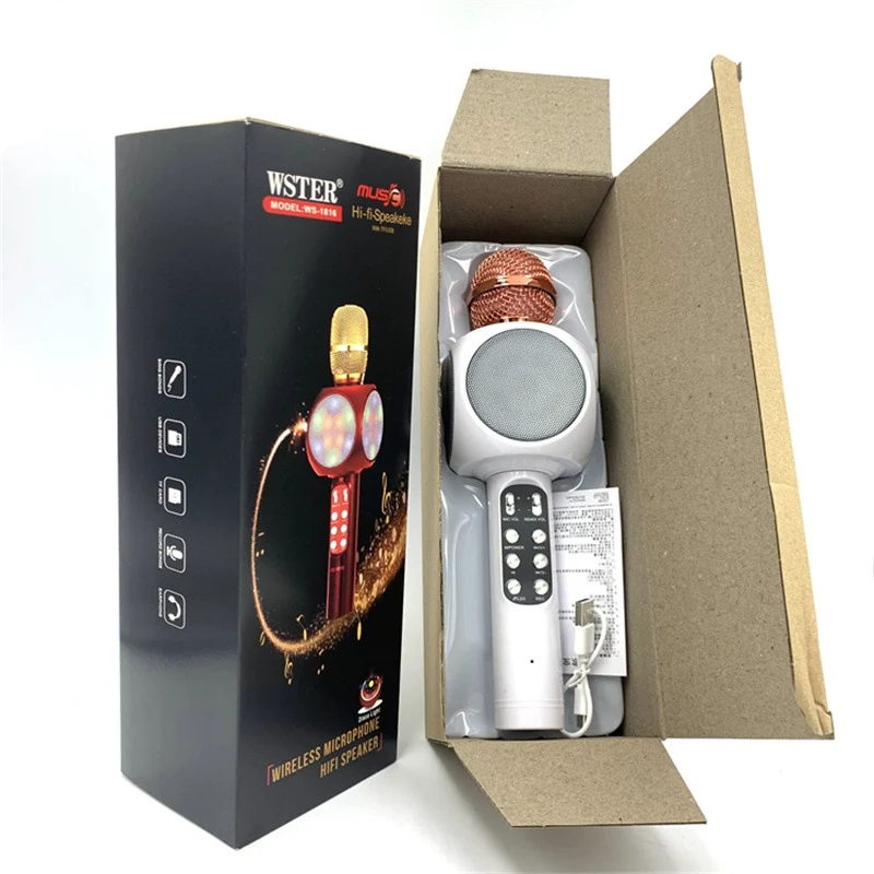 Wholesale Handheld Wireless Karaoke Song 858 Microphone Speaker Mobile Karaoke Microphone