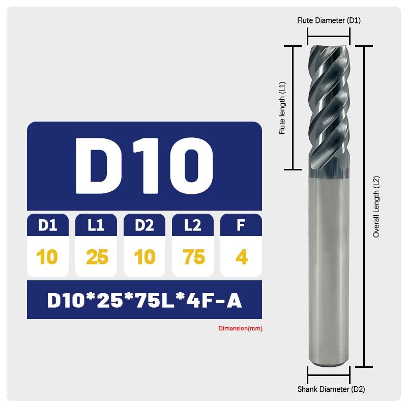 D4x11x50Lx4F ЧПУ длительный срок службы резки карбида вольфрама плоские Твердые концевые фрезы для грубой обработки машины