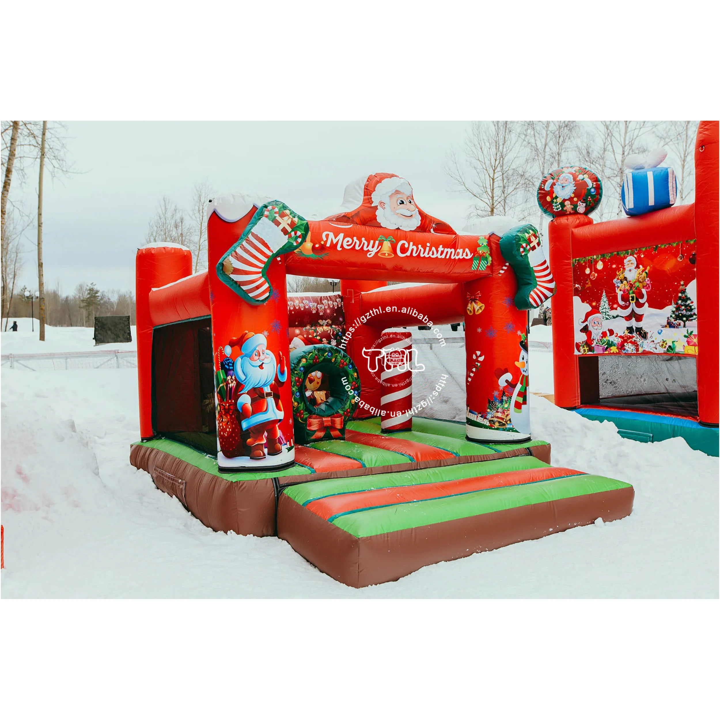 inflatable santa claus christmas inflatable santa grotto for event inflatable gingerbread bounce house