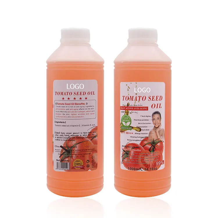 OEM factory price 1L skin whitening brightening anti wrinkle tomato seed oil lightening body oil essential oil