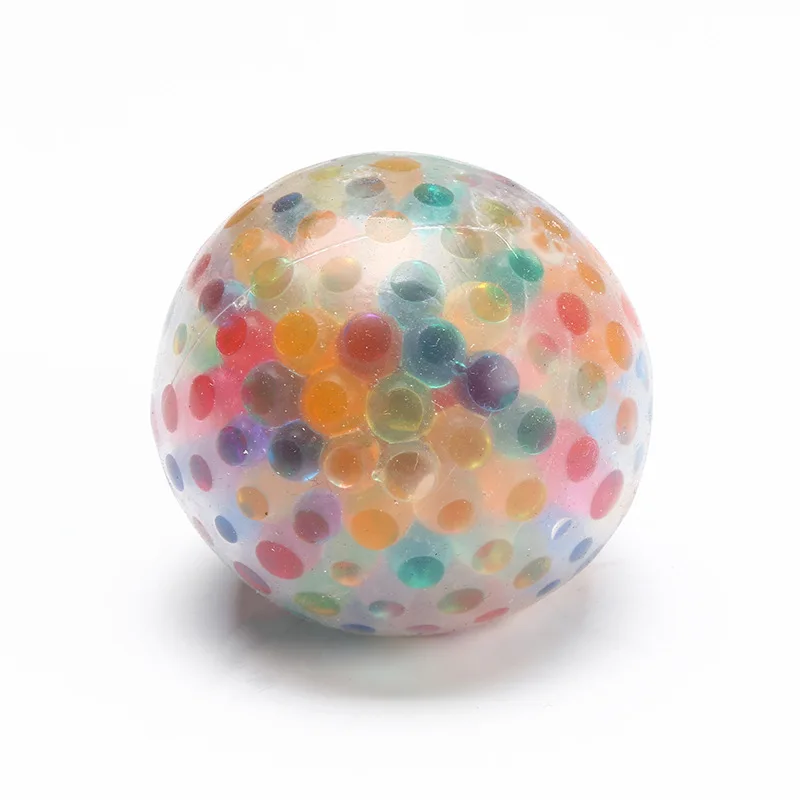 Sensory Stress Balls Stretchy Balls Anti Fidget Toy 6cm TPR Stress Ball Water Beads Soft Squeeze Release Stress Toys OEM/ODM