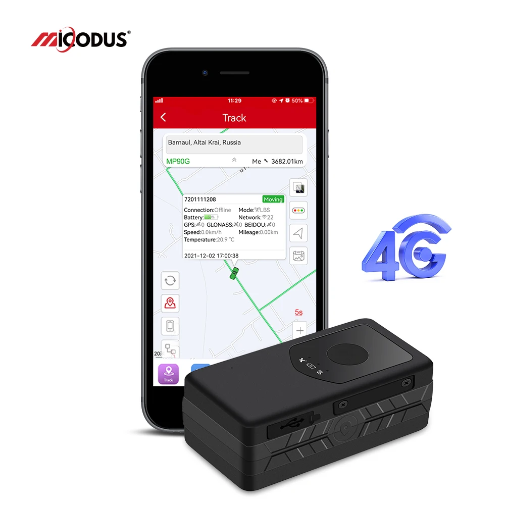 Micodus MP90G Wireless Voice Monitor Real Time Vehicle Gps Tracking Device 4G SOS Gps Tracker Car Chargeable