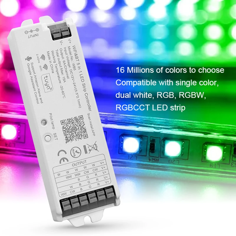 5 In 1 Led Reddragon Fan 3 Channel Light Star Chip 1500w Wifi Control Phantom 12v Glass Scene Switch Stop Rgb Strip Controller