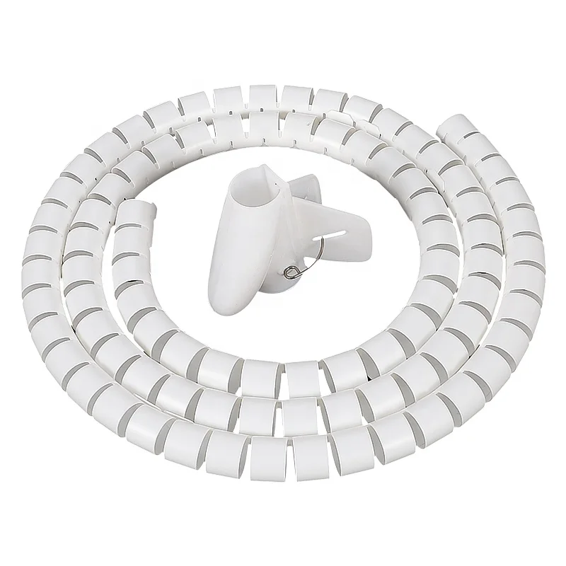 2m Office Home Tv Computer Cable Cord Wire Organizer Tube Storage Cable Tie Tube
