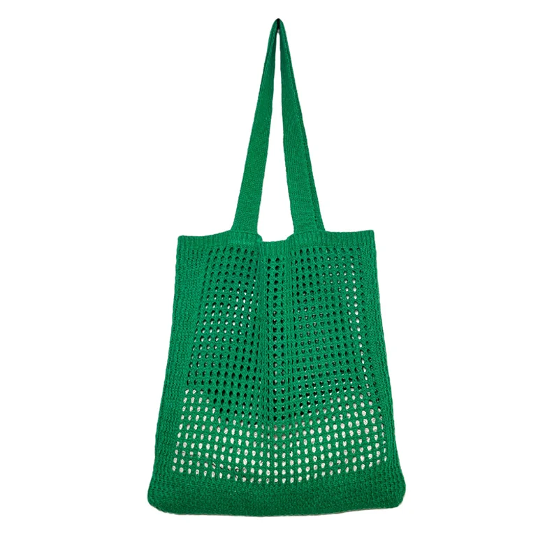 Crochet Mesh Beach Tote Bags Shoulder Bag Handbags Knitting Hollow Summer Bag Aesthetic for Women
