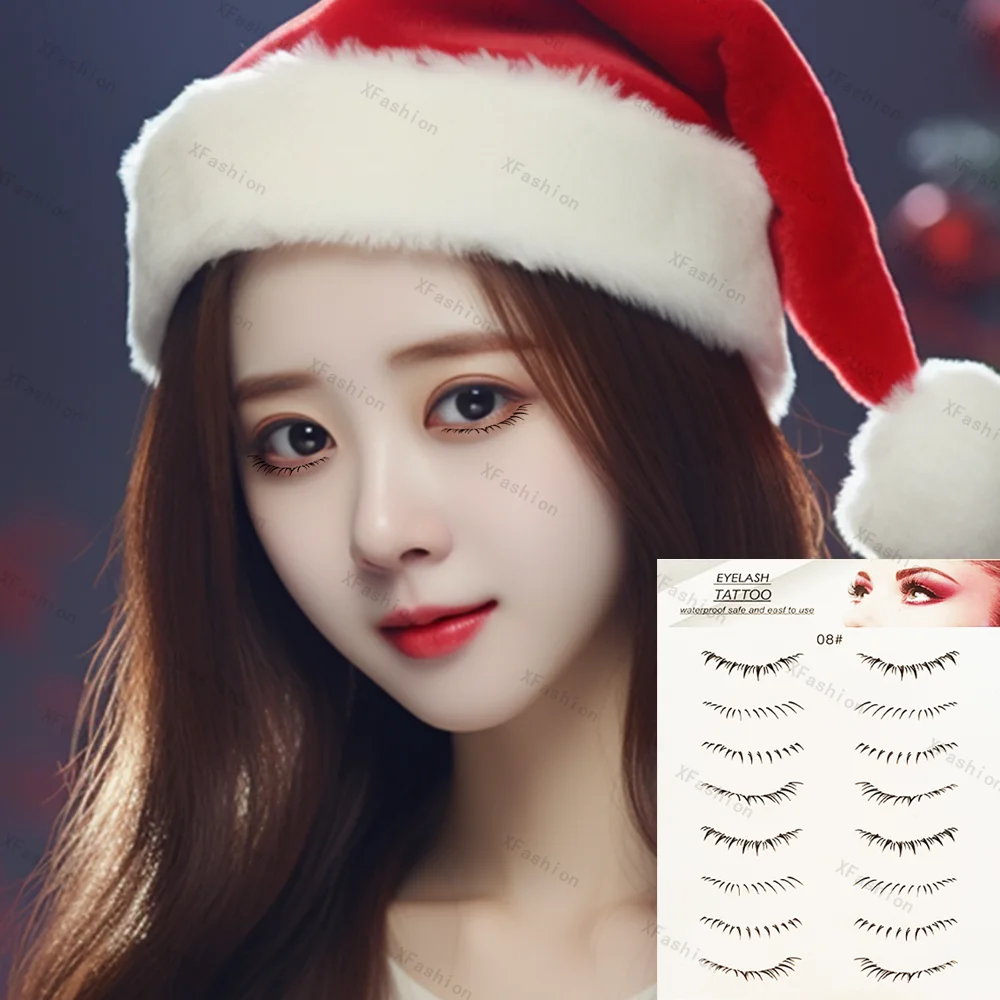 New Fashion Popular Waterproof Cosmetic Face Makeup Temporary Lower Eyelash Tattoo Sticker