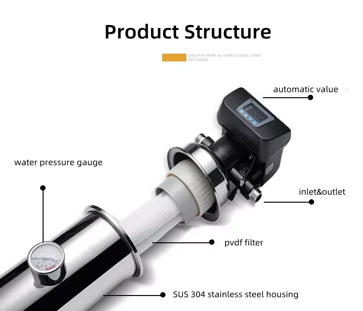 EIREE Whole House Water Filtration System Drinking Customize 4000L/8000L Stainless Steel Water Filter Purifier Uf Water Purifier