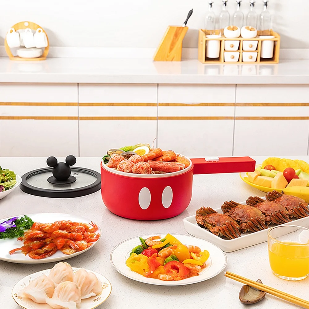 
Micky 1.5l Multifunction Mini Portable Double Layer Egg Steamer Small Hot Pot Electric Cooker 