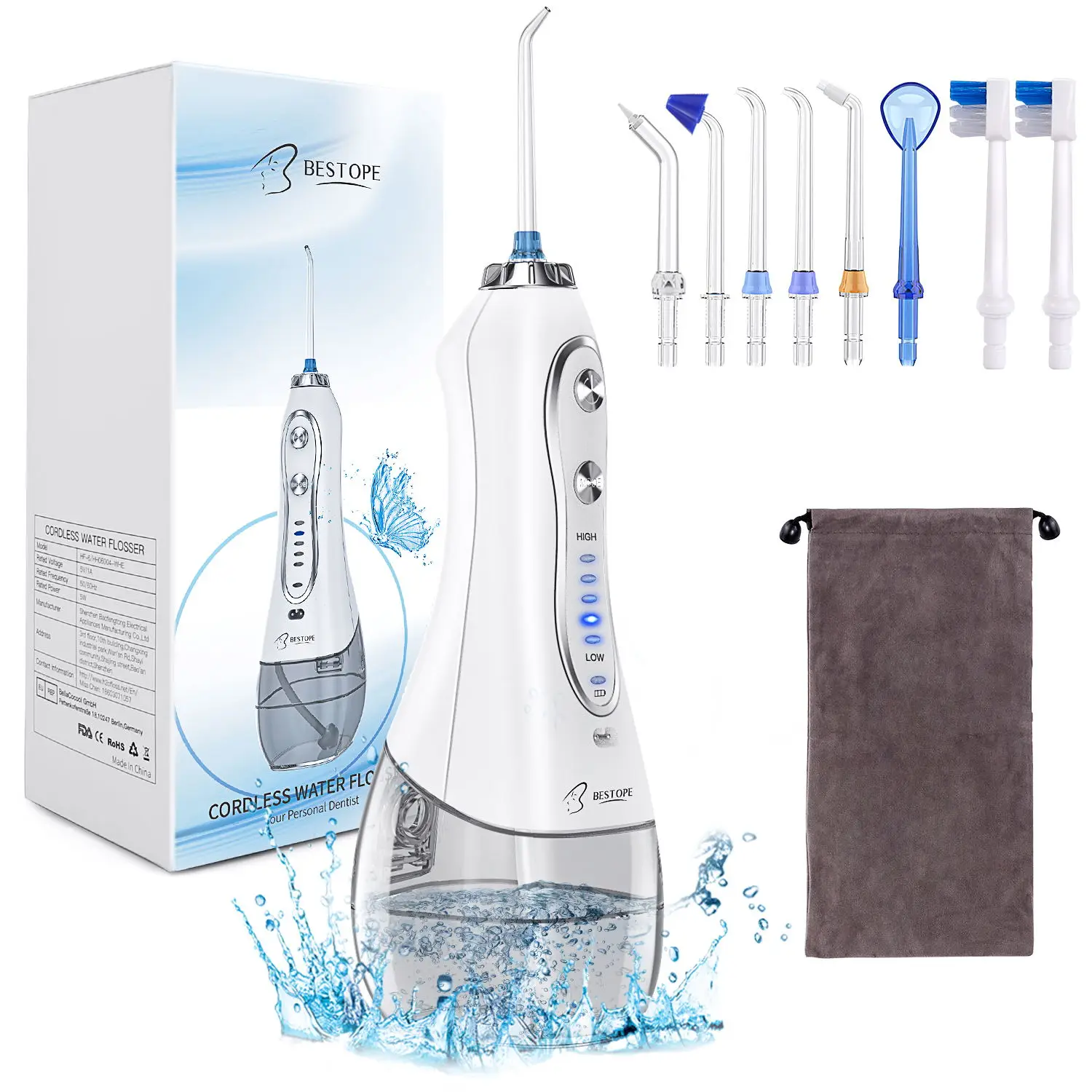 Personal Care Portable Electric Oral Irrigator Rechargeable Dental Cordless Oral Irrigator Water Flooser
