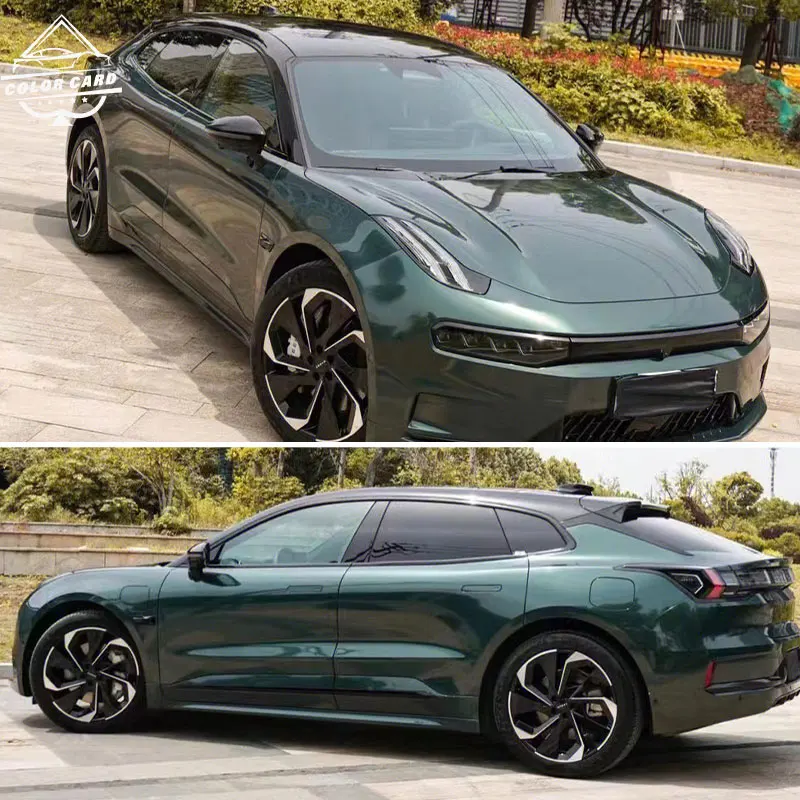Super Glossy PET Gothland Green Vehicle Metallic Car Wrap Film Vinyl Wrap for Car Body