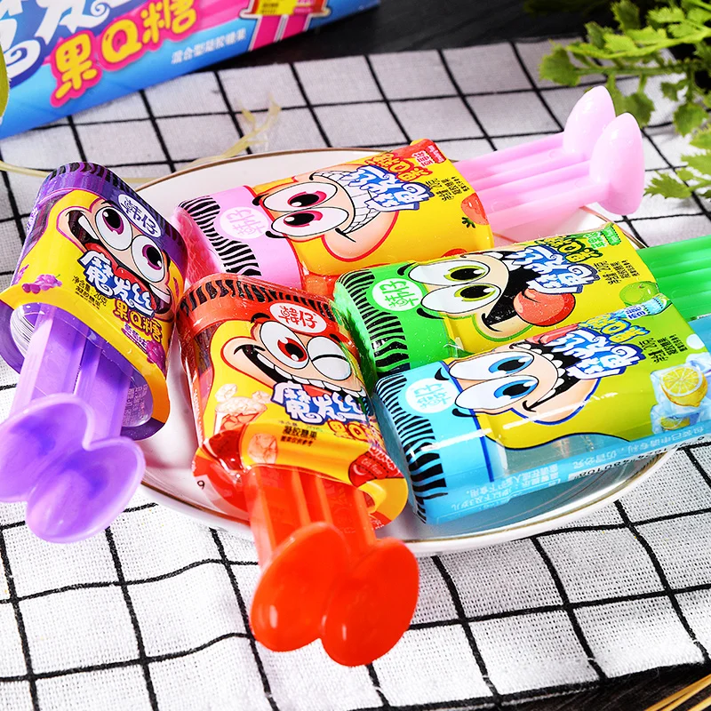 Fruit Flavors Lollipop Candy Popular Snack Candy Gummy Fruit Lollipop Candy For kids