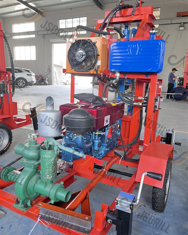 100m 150m deep small water drilling rig