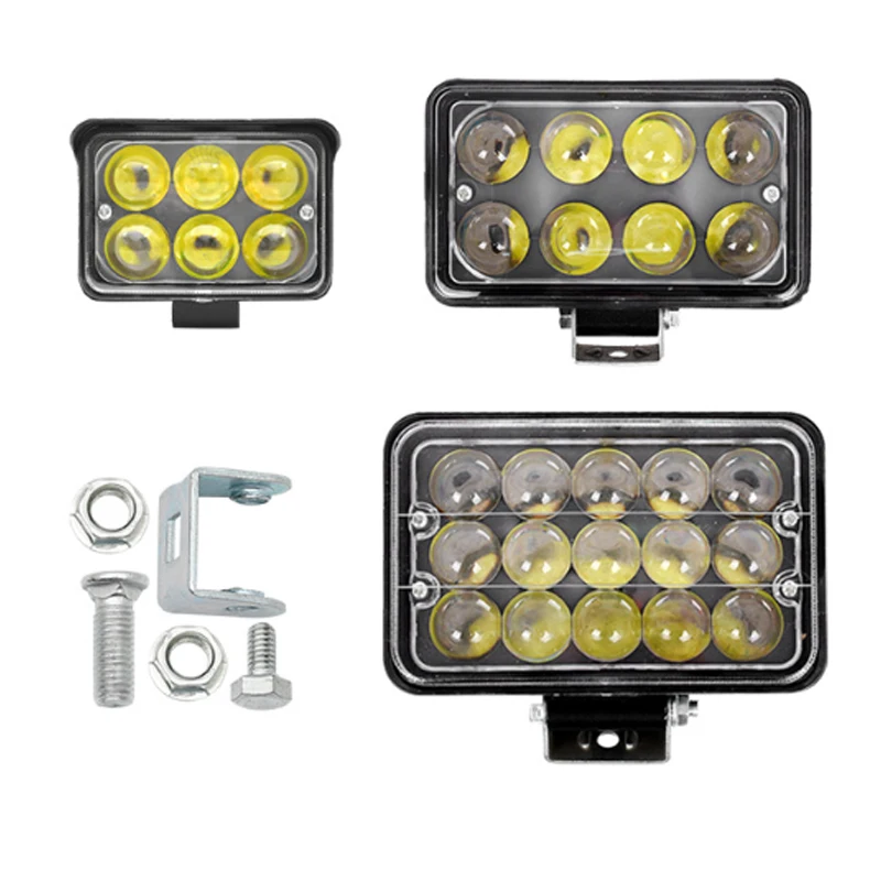 KEEN High Power 12-80V 3inch 4inch 5inch Automotive Led Work Lamp 4D Engineering Lights Offroad Tractor Square Truck Flood Lamp