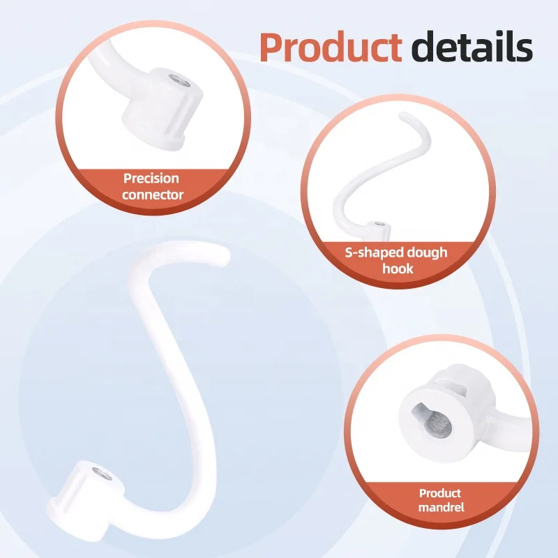 Spiral Dough Hook for Kitchenad Stand Mixer 6qt - Kitchenaid Dough Hook Attachment Professional 6qt