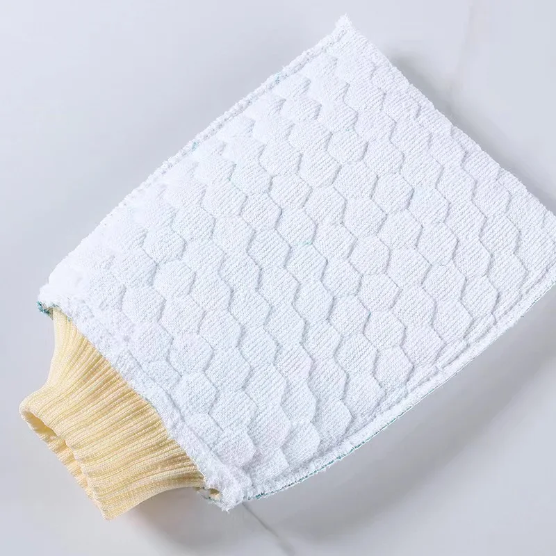 Korean Luxury Magic Natural 22*14cm Exfoliating Bath Mitts Customized Body Silk Gloves with Private Logo Scrubber Type